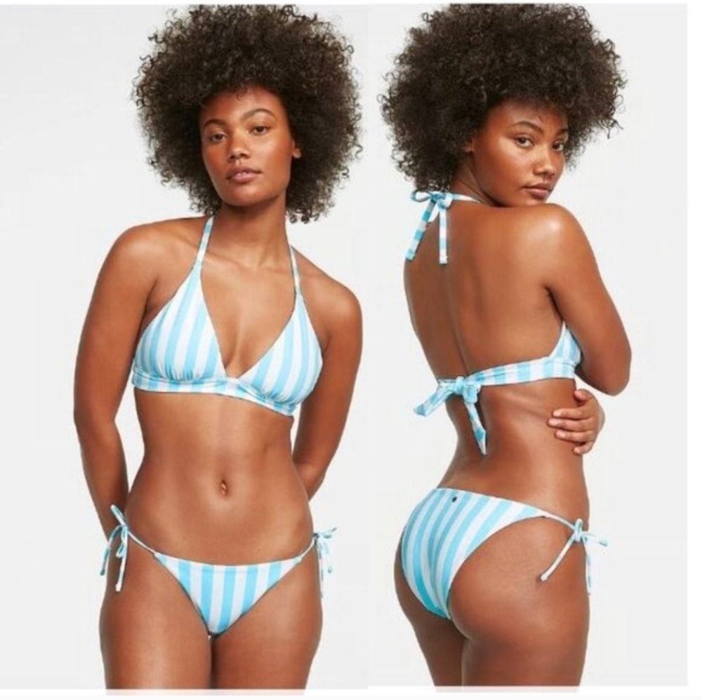 Victoria's Secret Push Up Striped Bikini, Top L, Bottoms M, RN#54867